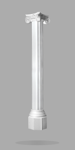 Prikaz pilastera od stirpora CAPITAL D1 + HS 22K + HS 22F