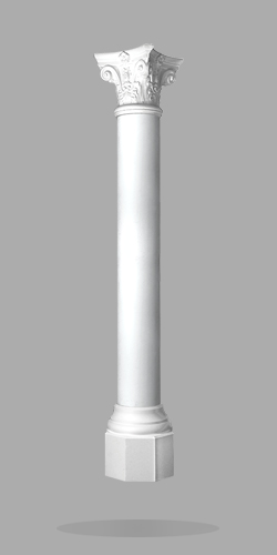Prikaz pilastera od stirpora CAPITAL D2 + HS 22R + HS 22F