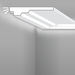 Prikaz lajsne za skrivanje led trake SK 21