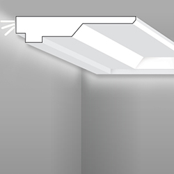 Prikaz lajsne za skrivanje led trake SK 22