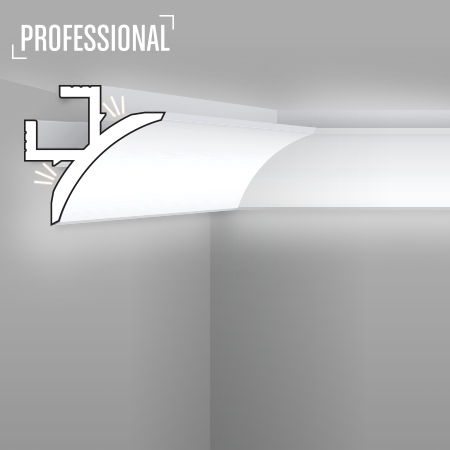 QL 002 - Lighting profiles od stiropora Prikaz skrivača rasvete od stiropora QL 002