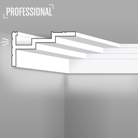QL 025 - Lighting profiles od stiropora Prikaz skrivača rasvete od stiropora QL 025