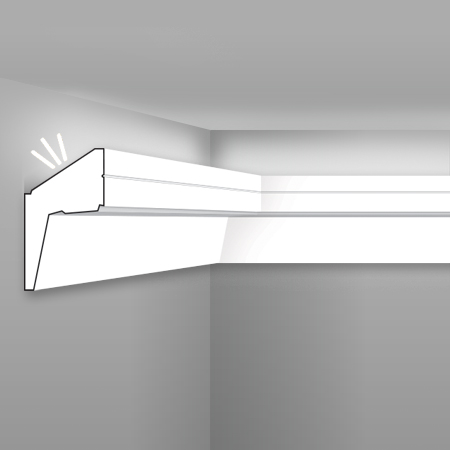SK 23 - Lighting profiles od stiropora Prikaz skrivača rasvete od stiropora SK 23